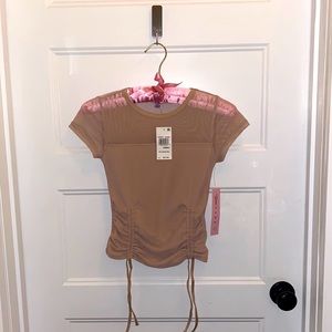 Tan mesh top NWT
